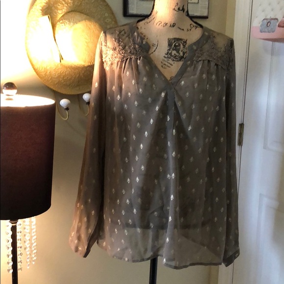 bila Tops - BILA sheer beaded blouse